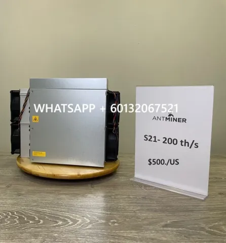 Bitmain Antminer S21 200T  BTC BCH BSV SHA256 Air-cooling Miner + PSU