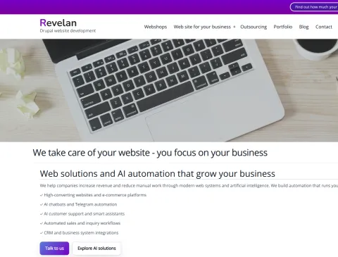 Revelan.eu web development